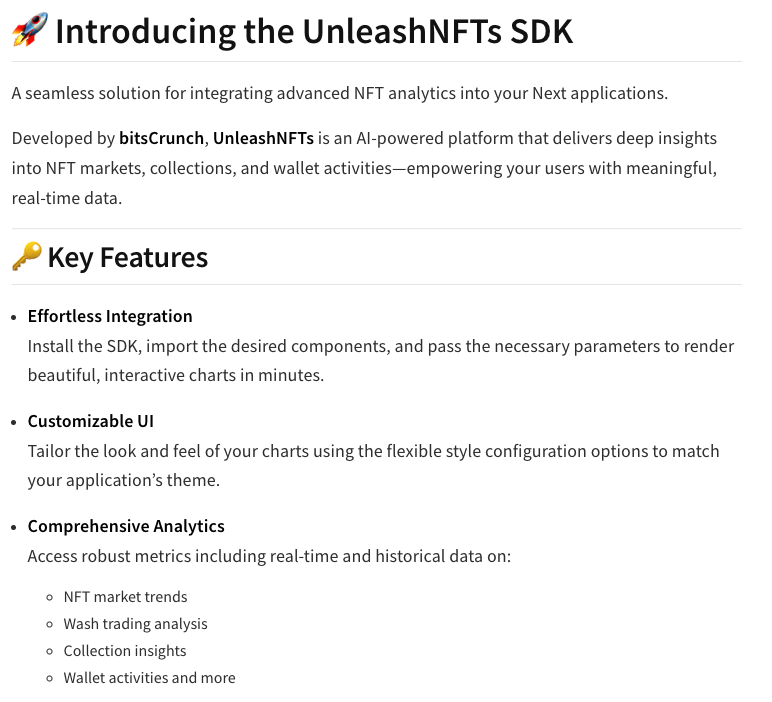 UnleashNFTs SDK - NPM Package